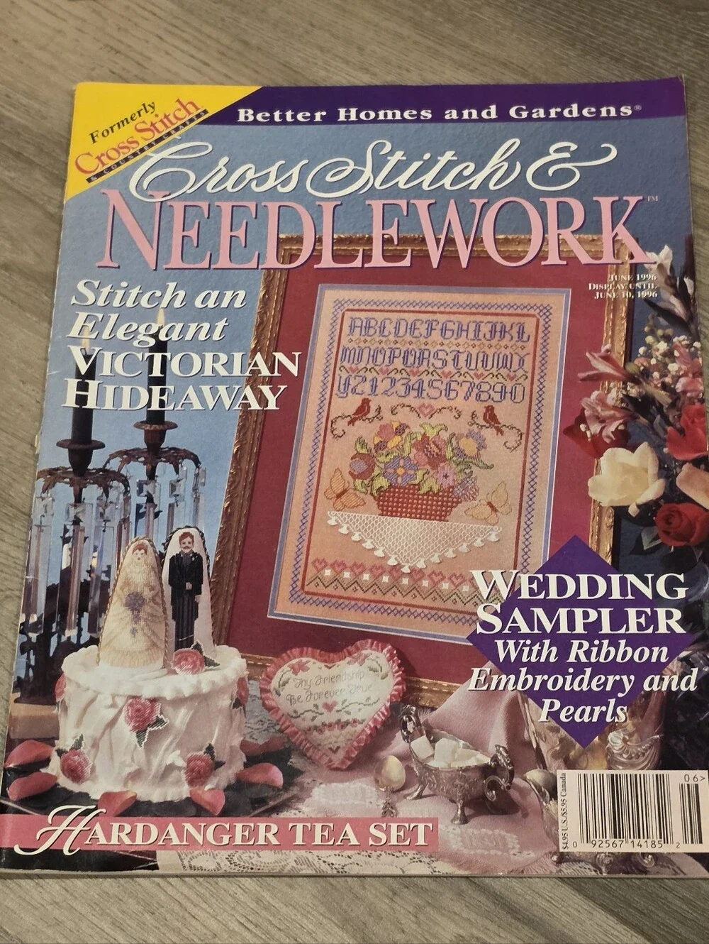 Vintage Better Homes and Gardens Cross Stitch Needlework Magazine Lot 90s Craft
